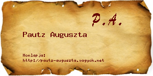 Pautz Auguszta névjegykártya